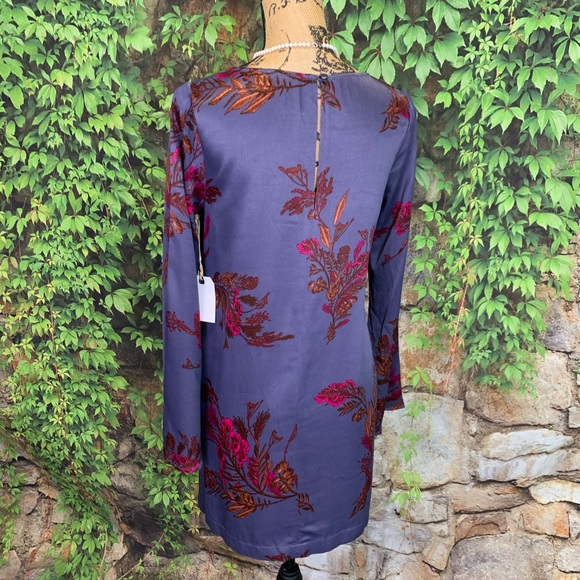 NWT LEITH Satin Trumpet Sleeve Mini Dress, S - Picture 9 of 14